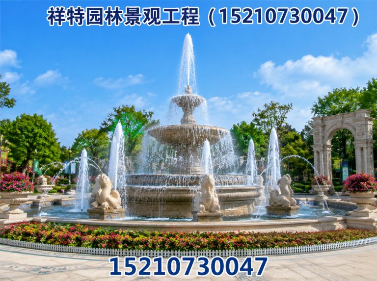 博野县旱地喷泉展示图